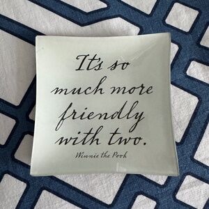 It's So Much More Friendly Decoupage Glass Tray